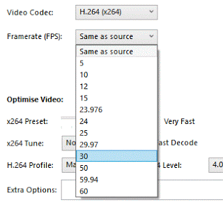 HandBrake Framerate
