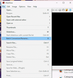 IrfanView File Menu