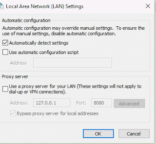 UC browser proxy settings