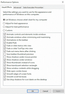 Performance options