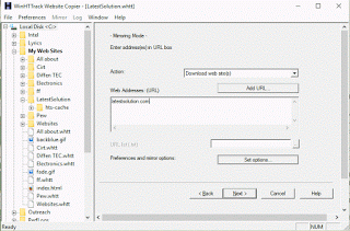 WinHTTrack Mirroring Mode