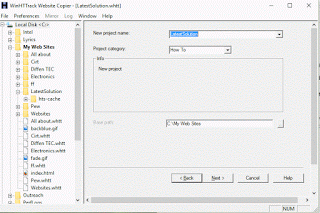 WinHTTrack Project Name