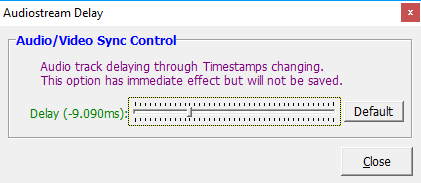 Audio Delay KMPlayer