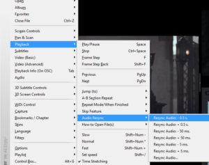 KMPlayer Audio Sync With Right Click