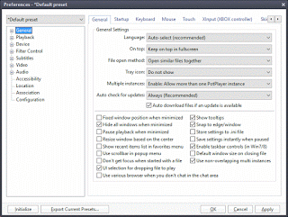 Daum PotPlayer Preferences