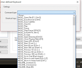 GOM Player Keyboard shortcut