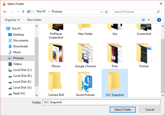 VLC Select Folder