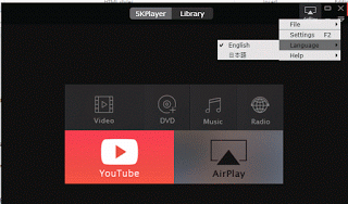 5KPlayer Language