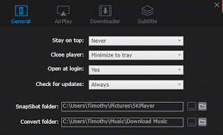 5KPlayer Settings