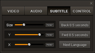 Subtitle Control Panel