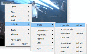 bomi player load subtitle