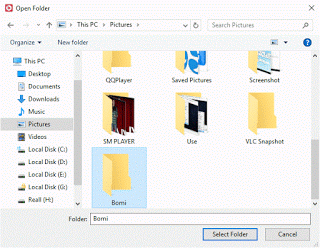 bomi select folder