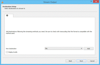 VLC Stream output destination