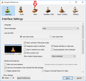 VLC Simple Preferences