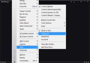 KMPlayer Right Click Skin