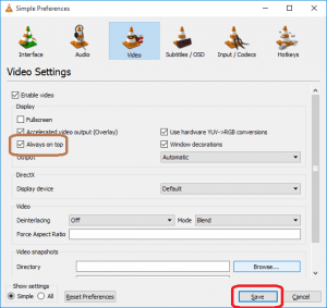 VLC Always on Top