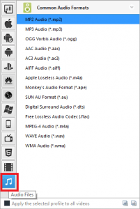 AVC Select Audio Files