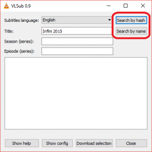 VLC subtitle Search
