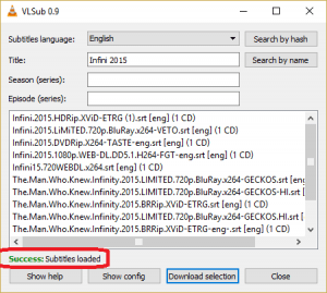 VLC Subtitle Downloaded