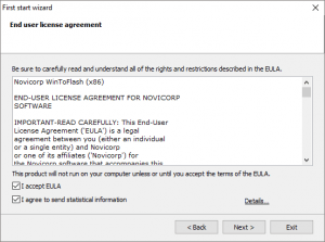 WinToFlash Accept EULA