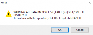 Rufus Warning