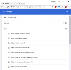 Chrome Notifications Blocked