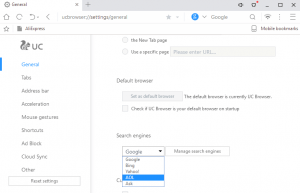 UC Browser Search Engine
