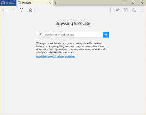 Microsoft Edge InPrivate Browsing