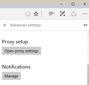 Microsoft Edge Proxy Notifications