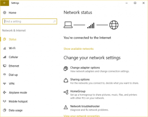 Network & Internet Settings