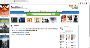 TVSubtitles Search Result