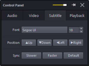 PotPlayer Subtitle Control Panel