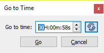 VLC Go to Time Window