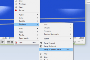 VLC Jump to a Specific Time With Right Click