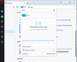 Opera VPN to Optimal Location