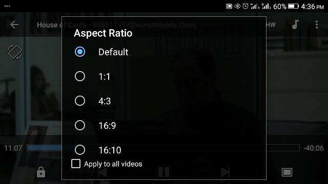MX Player Aspect Ratio