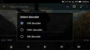 MX Player Decoder Settings
