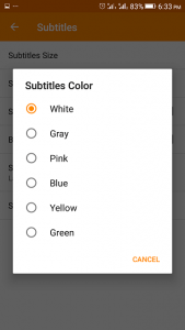 VLC Subtitle Colo Settings