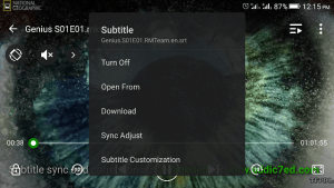 XPlayer Subtitle Sync Settings