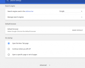 Google Chrome Settings Scrolled
