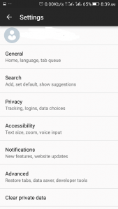 Mozilla Firefox Android Settings