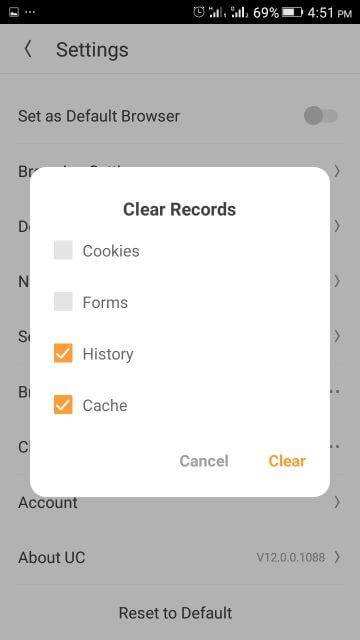 Clear cookies android browser If you’re using a 3rd party browser that you downloaded from the Android Market (such as Opera or Firefox) – these steps won’t clear the cache and cookies from those browsers – just the default one.