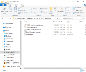 VLC Extension Folder