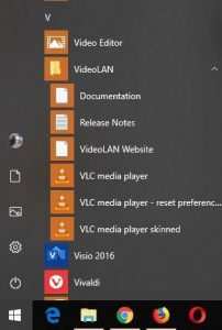 VideoLAN Startmenu