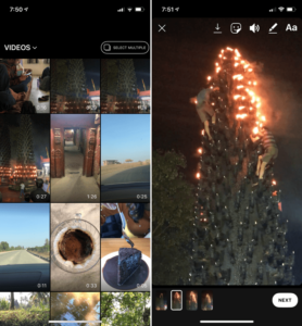 Open Instagram Stories, and swipe up