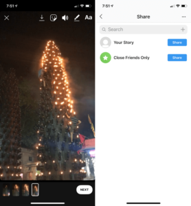 Open Instagram Stories, and swipe up