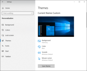 Changing Themes on Windows 10