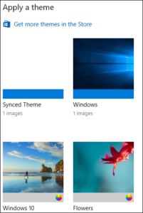 Changing Themes on Windows 10