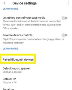 Go to Paired Bluetooth Devices and select your Bluetooth speakers