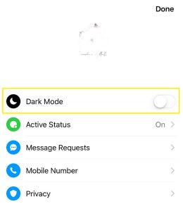 Select Dark Mode option